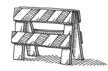 A sketch of a road barricade