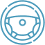 Icon of a steering wheel.