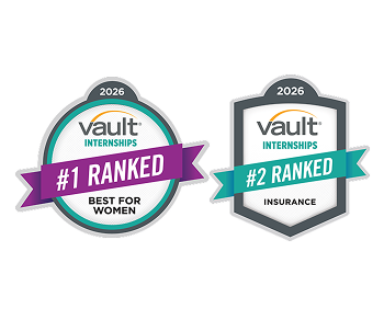 Image showing the rankings for the Alfa Insurance internship program from Vault.