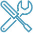 Icon of a wrench and screwdriver.