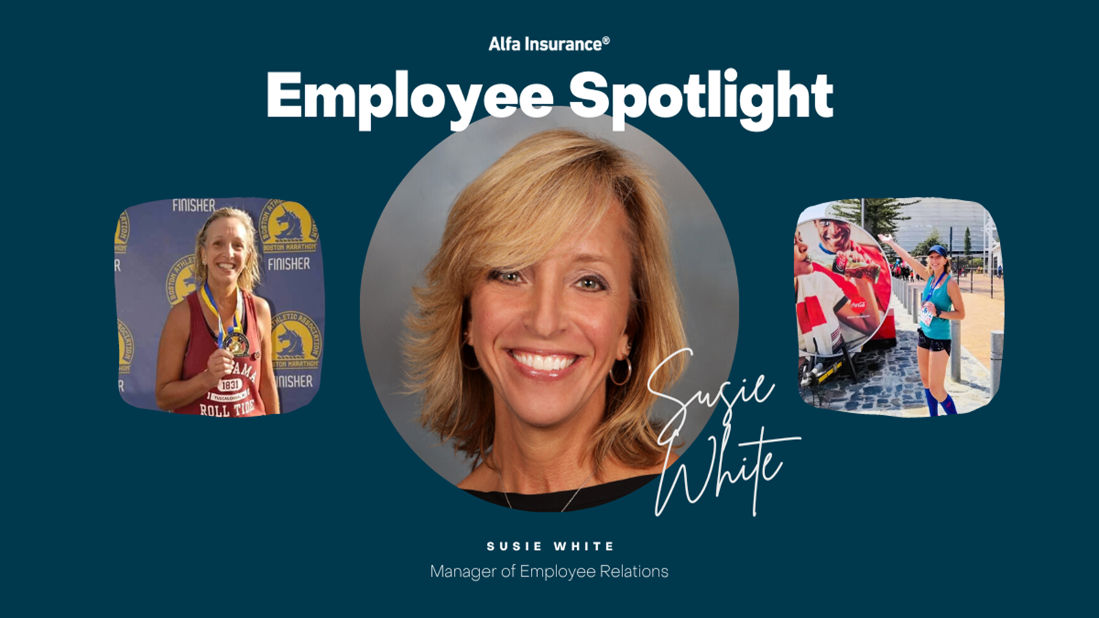 Manager of Employee Relations, Susie White.