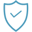 Icon of a shield with a checkmark.