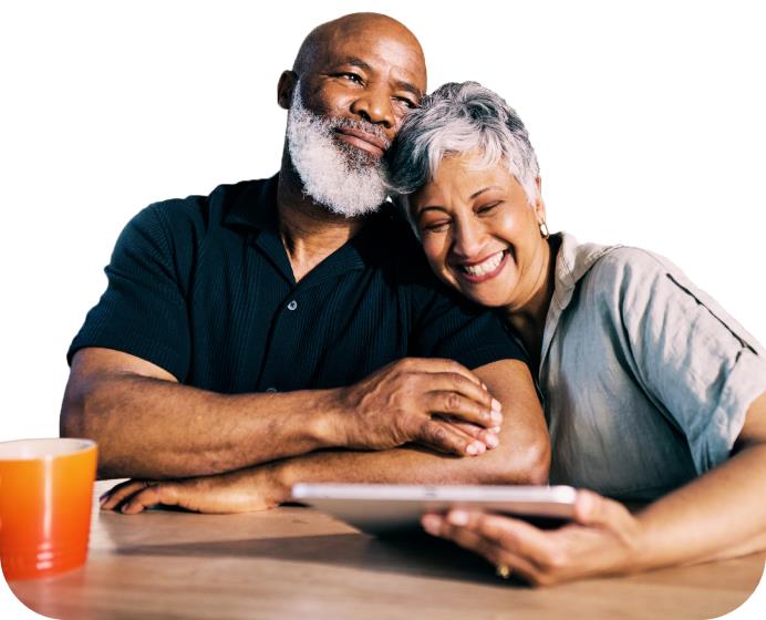 Couple sitting next to each other.