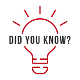 “Did you know?” text with a lightbulb icon