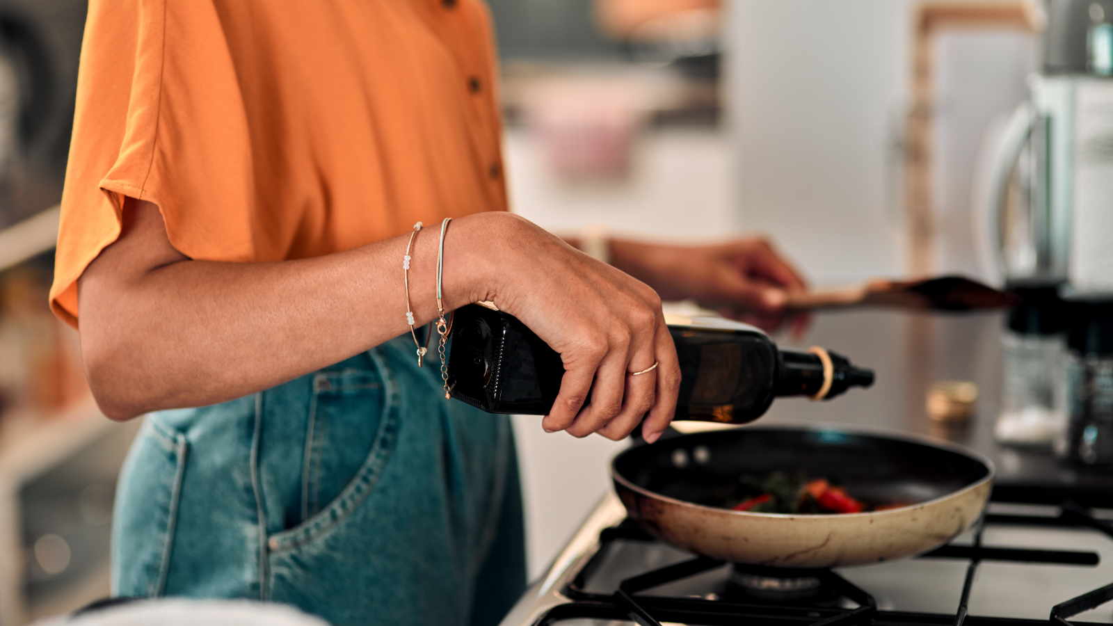 A picture of a person cooking.