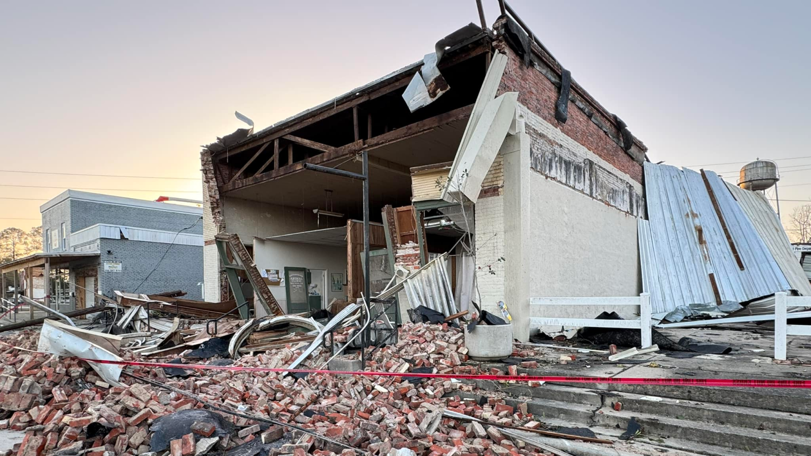 House damaged by severe storm.