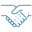 Icon of a handshake.
