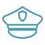 Icon of a police hat.