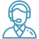 Icon of a help desk employee.