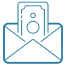 Icon of an envelope with a dollar inside of it.