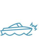 Damaged boat icon