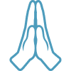 Hands praying icon