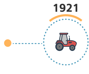 A tractor icon with the date 1921
